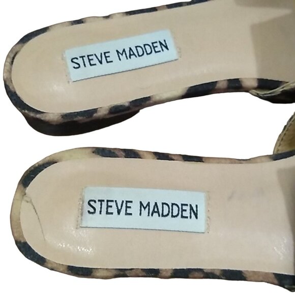 Steve Madden Ally Leopard Print Slip-On Mules Size 6.5 - Picture 6 of 8